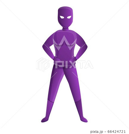 Superhero character icon, cartoon style 66424721