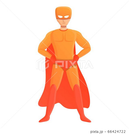 Mask superhero icon, cartoon style 66424722