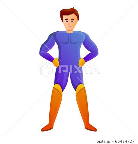 Superhero icon, cartoon style 66424727