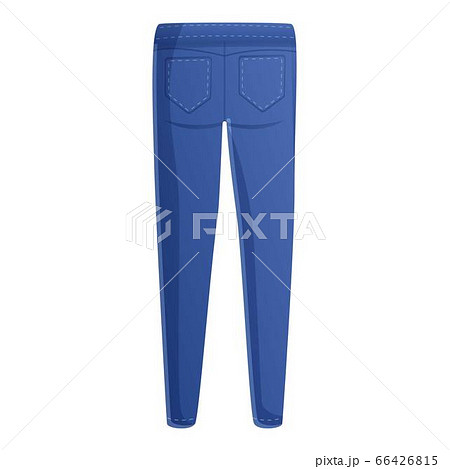 Fit man jeans icon, cartoon style 66426815