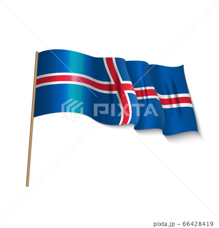 Iceland Republic Flag. Vector Illustration