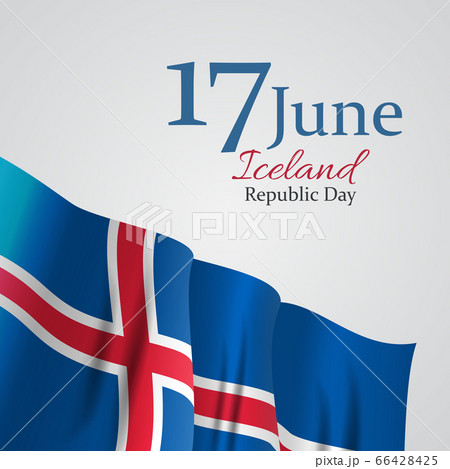 June 17 Iceland Republic Day Background. Vector