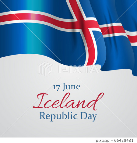 June 17 Iceland Republic Day Background. Vector