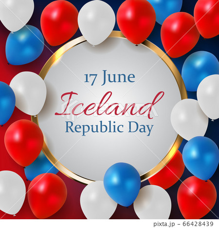 June 17 Iceland Republic Day Background. Vector