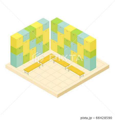 Locker room icon, isometric style 66428590