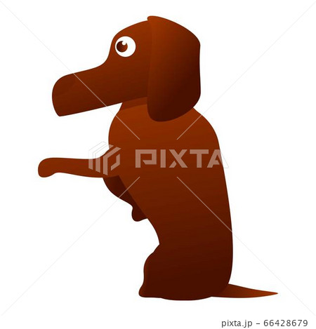 Dachshund icon, cartoon style Dachshund icon, cartoon style 66428679