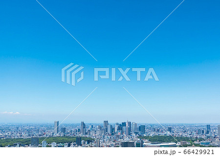 (東京都-都市風景)青空と新宿方面風景4 (東京都-都市風景)青空と新宿方面風景4 66429921