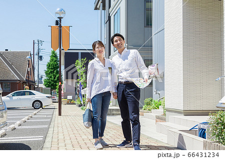 モデルハウス 住宅展示場 ハウス展示場 見学の写真素材