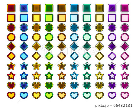 ゲーム アイコン 枠 メタル C 角丸のイラスト素材
