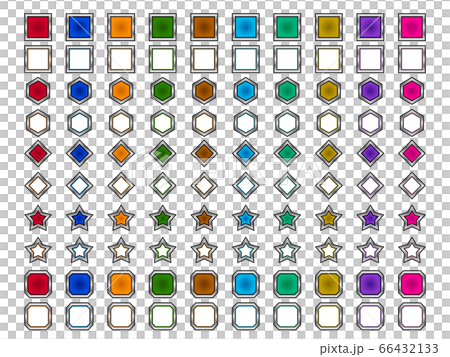 ゲーム アイコン 枠 メタル Aのイラスト素材