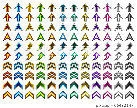 ゲーム／アイコン／矢印／メタル／C／02 66432147