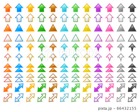 ゲーム アイコン 矢印 グラデーション B 01のイラスト素材