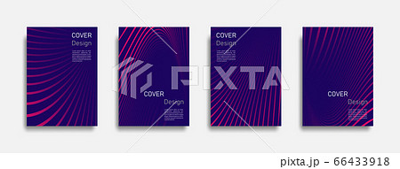 Abstract colorful line design background set. 66433918
