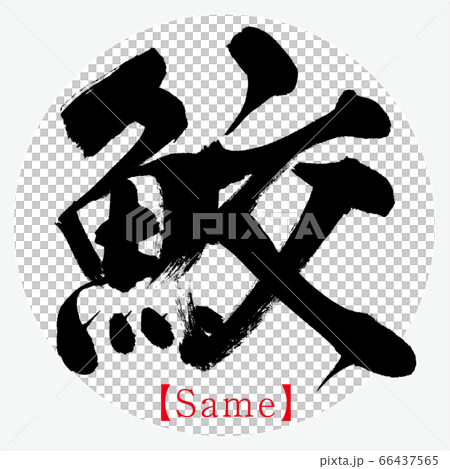 鯊魚/同（書法/筆跡） 66437565