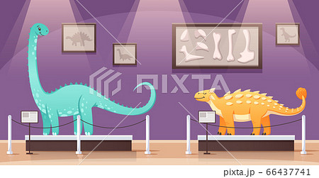 Dinosaurs Museum Cartoon Composition 66437741