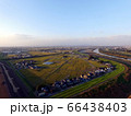 利根川　埼玉県　加須市　ドローン空撮 66438403