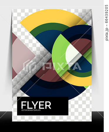 Circle design a4 flyer print template, annual report design 66439205