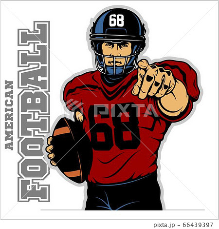American Football Player Prepared To Pass The のイラスト素材