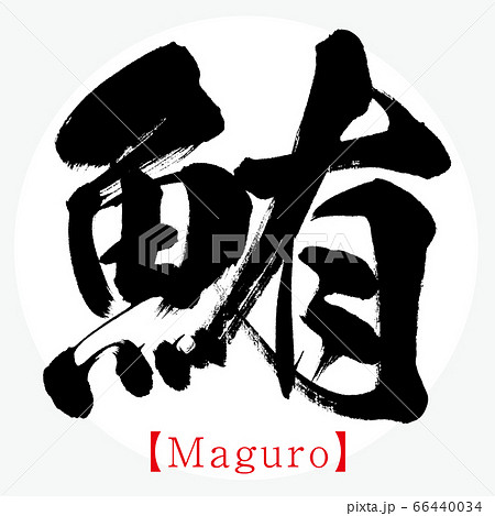 鮪・Maguro（筆文字・手書き）