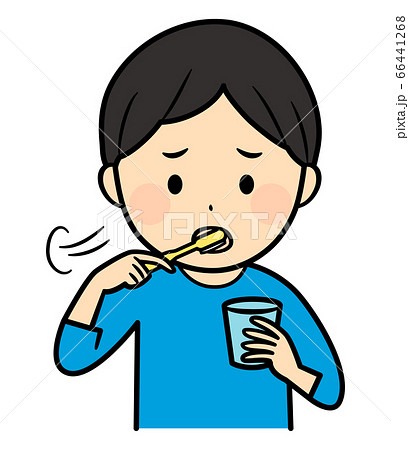 歯磨きが嫌いな男の子のイラスト素材 歯磨きが嫌いな男の子のイラスト素材