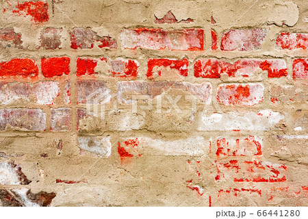 Weathered texture of stained old orange and white Weathered texture of stained old orange and white 66441280