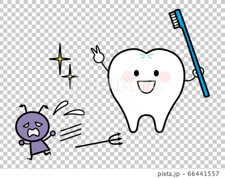Caries Bacteria And Teeth Stock Illustration