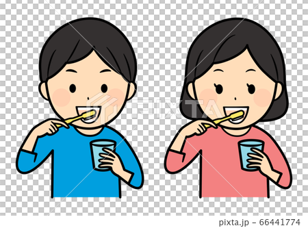 歯磨きする子ども 歯磨きする子ども 66441774
