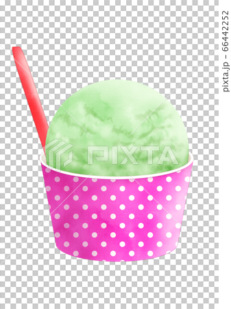 Cup Ice Matcha Stock Illustration