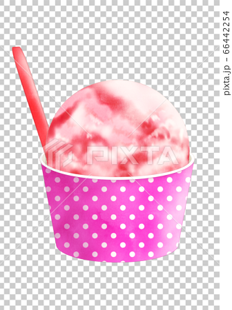 Cup Ice Strawberry Stock Illustration