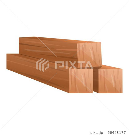 Wood bars icon, cartoon style 66443177