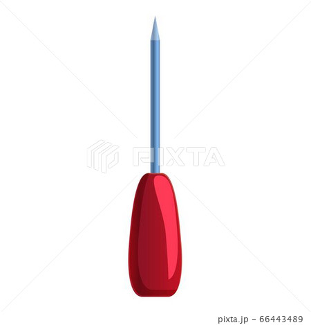 Wooden awl icon, cartoon style 66443489