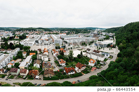 aerrial drone photo of German town Heidenheim an der Brenz 66443554