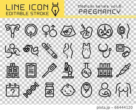 ラインアイコン 医療シリーズvol 6 妊娠と出産のイラスト素材 ラインアイコン 医療シリーズvol 6 妊娠と出産のイラスト素材