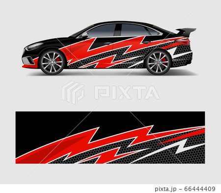 abstract Racing graphic vector for sport car wrap 66444409
