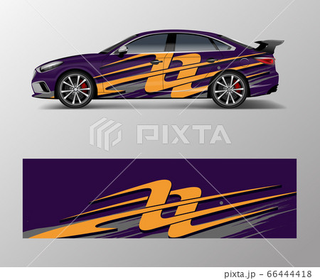 abstract Racing graphic vector for sport car wrap 66444418