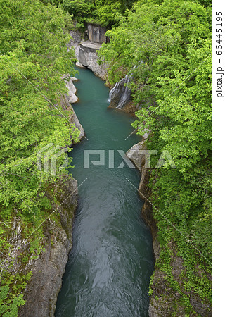 手取峡谷　黄門橋からの眺め（石川県白山市） 66445195