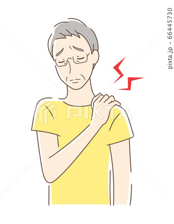 肩こりに悩む男性 肩こりに悩む男性 66445730