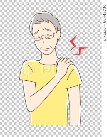 肩こりに悩む男性 肩こりに悩む男性 66445730