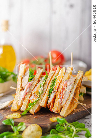 Delicious homemade club sandwich Delicious homemade club sandwich 66445910