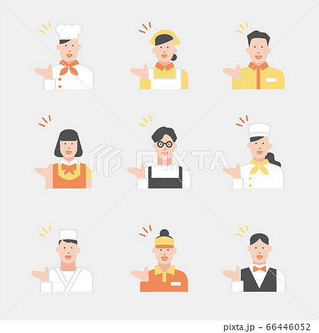 飲食業界で働く人たち　ポジティブ 66446052