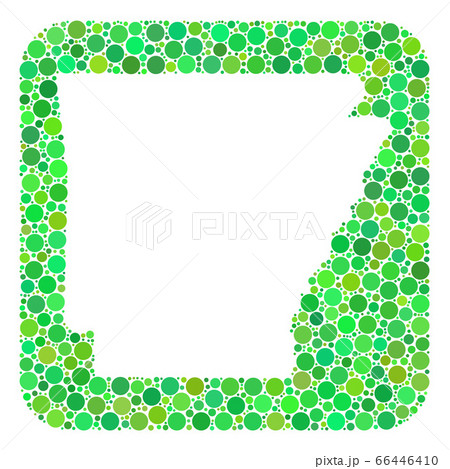 Map of Arkansas State - Dotted Mosaic with Stencil 66446410