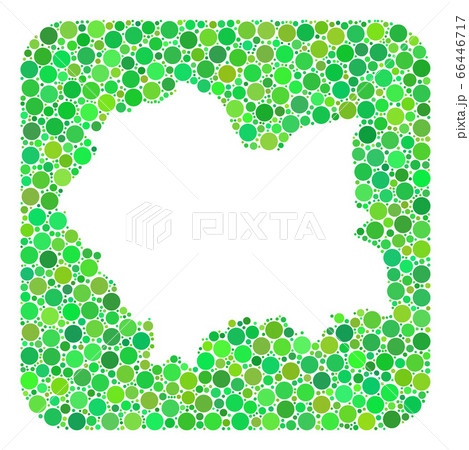 Map of Lesser Poland Province - Dotted Mosaic with Subtracted Space 66446717