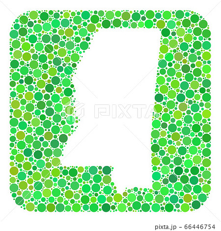 Map of Mississippi State - Dotted Collage with Stencil Map of Mississippi State - Dotted Collage with Stencil 66446754