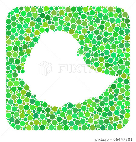 Map of Ethiopia - Dotted Collage with Hole 66447201