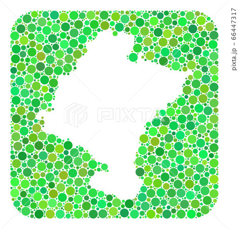 Map of Navarra Province - Dotted Mosaic with Subtracted Space 66447317