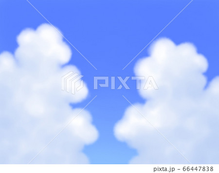 モクモク雲のある青空・横長 66447838