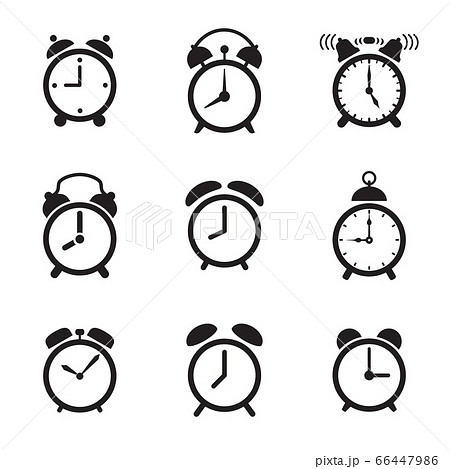 Alarm clock icons. Vector illustration 66447986