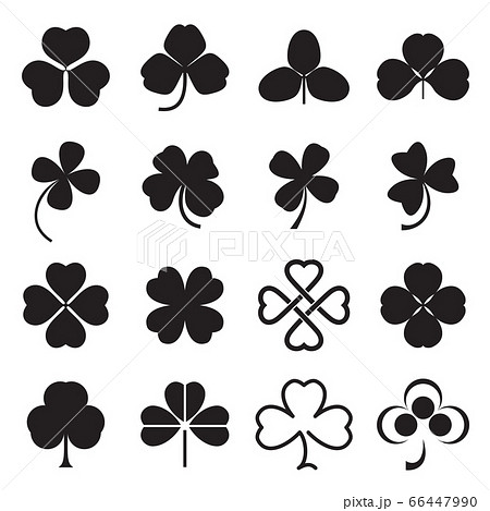 Clover leaves icons. Vector illustration 66447990