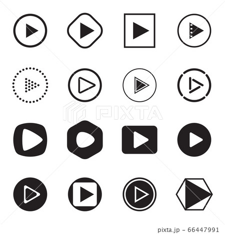 Play button icons. Vector illustration Play button icons. Vector illustration 66447991