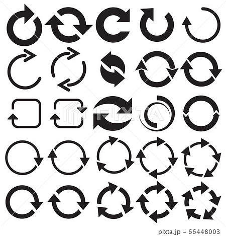 Black refresh (reload) arrows on white background. Vector illustration Black refresh (reload) arrows on white background. Vector illustration 66448003